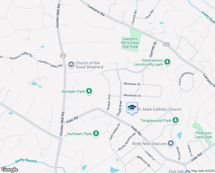 map of restaurants, bars, coffee shops, grocery stores, and more near 2310 Stryker Avenue in Vienna