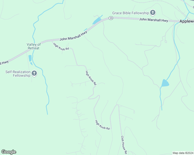 map of restaurants, bars, coffee shops, grocery stores, and more near 567 High Knob Road in Front Royal