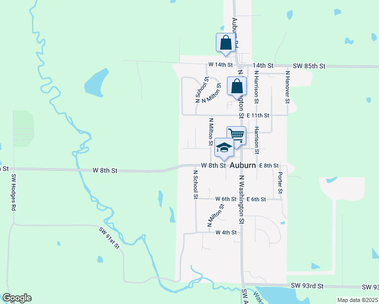 map of restaurants, bars, coffee shops, grocery stores, and more near 396 W 9th St in Auburn