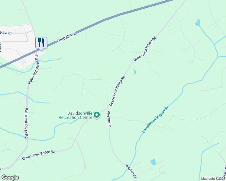 map of restaurants, bars, coffee shops, grocery stores, and more near 3724 Queen Anne Bridge Road in Davidsonville