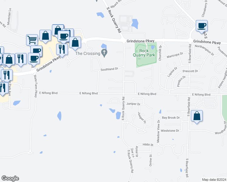 map of restaurants, bars, coffee shops, grocery stores, and more near 1700 Telluride Lane in Columbia