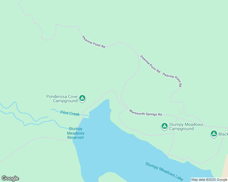 map of restaurants, bars, coffee shops, grocery stores, and more near Wentworth Springs Road in El Dorado County