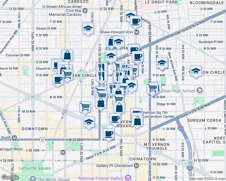 map of restaurants, bars, coffee shops, grocery stores, and more near 1321 Naylor Court Northwest in Washington