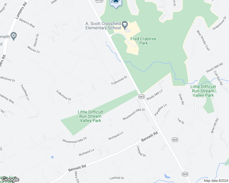 map of restaurants, bars, coffee shops, grocery stores, and more near 2904 Blue Robin Court in Herndon