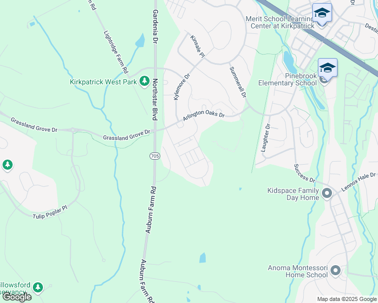 map of restaurants, bars, coffee shops, grocery stores, and more near Quarter Mane Terrace in Aldie