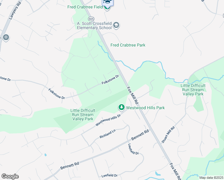 map of restaurants, bars, coffee shops, grocery stores, and more near 2907 Blue Robin Court in Herndon