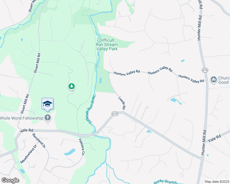 map of restaurants, bars, coffee shops, grocery stores, and more near Leeds Road in Vienna