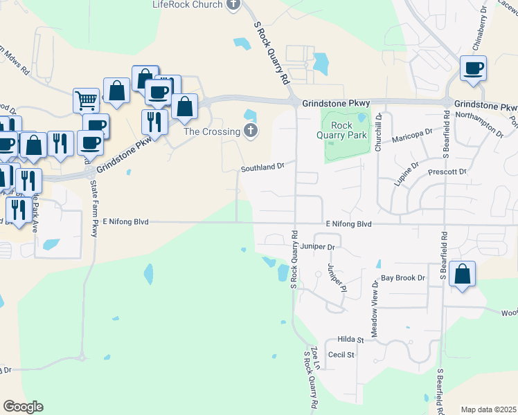 map of restaurants, bars, coffee shops, grocery stores, and more near 1603 Telluride Lane in Columbia