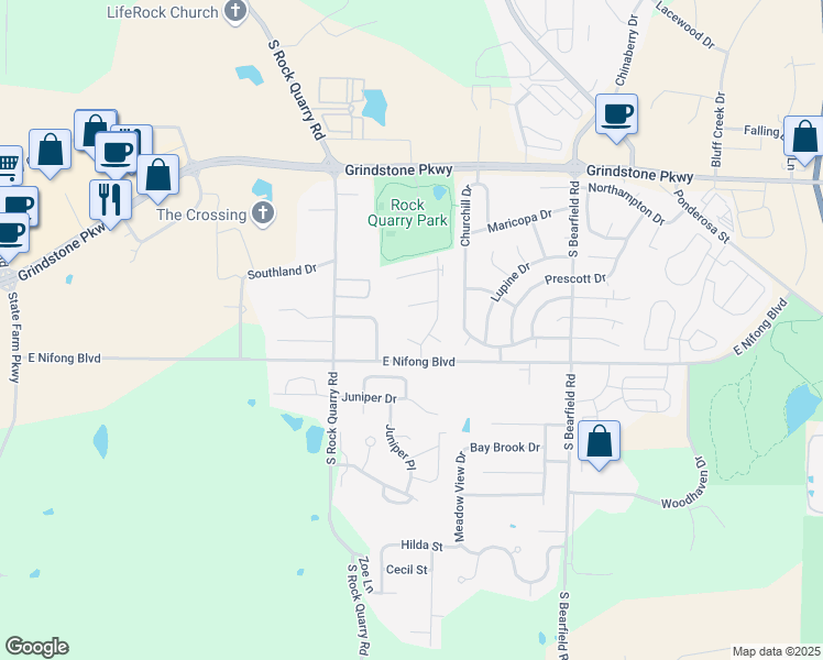 map of restaurants, bars, coffee shops, grocery stores, and more near 3713 Hermitage Road in Columbia