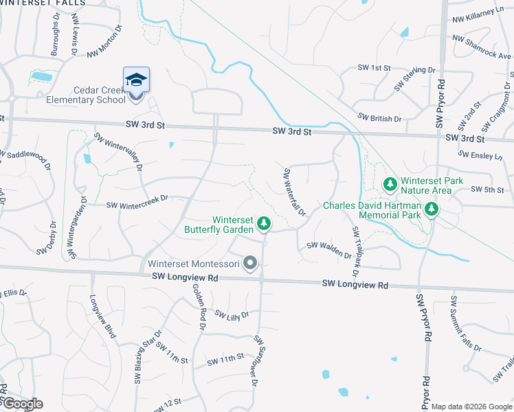 map of restaurants, bars, coffee shops, grocery stores, and more near 601 Southwest Forestpark Lane in Lee's Summit