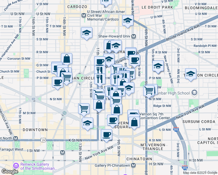 map of restaurants, bars, coffee shops, grocery stores, and more near 1300 Naylor Court Northwest in Washington