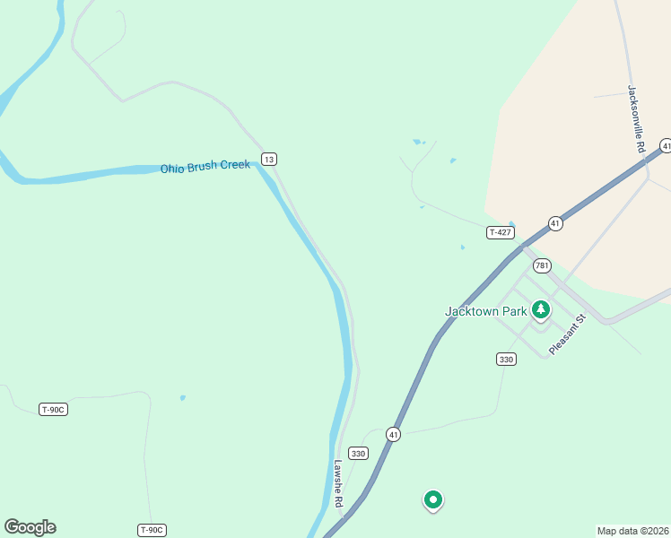 map of restaurants, bars, coffee shops, grocery stores, and more near 676 Lawshe Road in Peebles