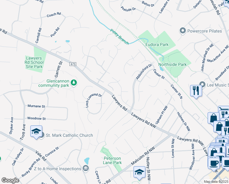 map of restaurants, bars, coffee shops, grocery stores, and more near 2159 Bonaventure Drive in Vienna