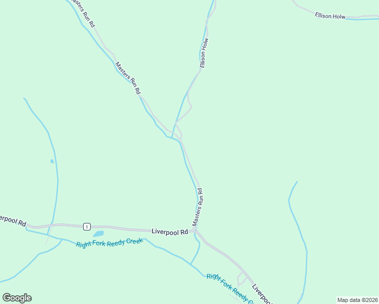 map of restaurants, bars, coffee shops, grocery stores, and more near Masters Run Road in Reedy