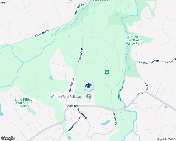 map of restaurants, bars, coffee shops, grocery stores, and more near 10970 Stuart Mill Rd in Oakton