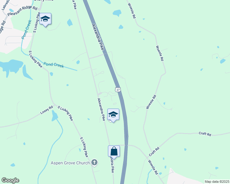 map of restaurants, bars, coffee shops, grocery stores, and more near 7 Frank Drive in Alexandria