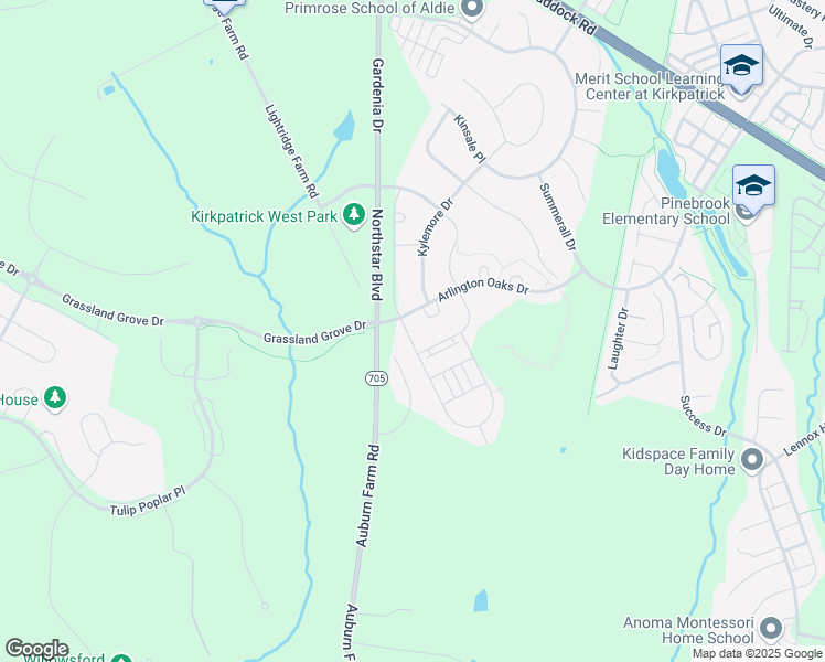 map of restaurants, bars, coffee shops, grocery stores, and more near 41430 Carriage Horse Drive in Aldie