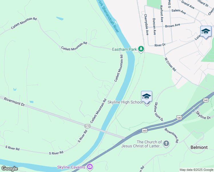 map of restaurants, bars, coffee shops, grocery stores, and more near 2364 Catlett Mountain Road in Front Royal