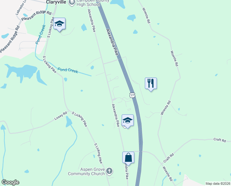 map of restaurants, bars, coffee shops, grocery stores, and more near 10565 Michael Drive in Alexandria