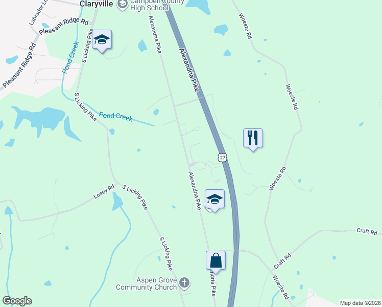map of restaurants, bars, coffee shops, grocery stores, and more near 10509 Michael Drive in Alexandria