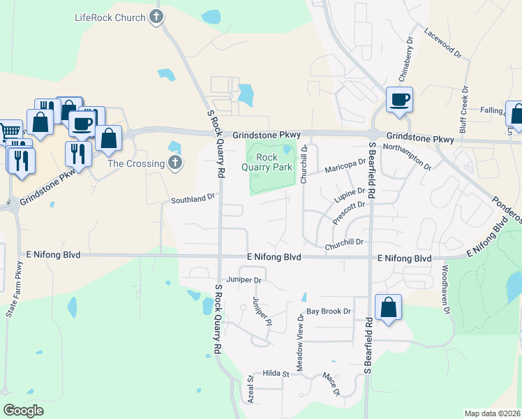 map of restaurants, bars, coffee shops, grocery stores, and more near 1901 Mirtle Grove Court in Columbia