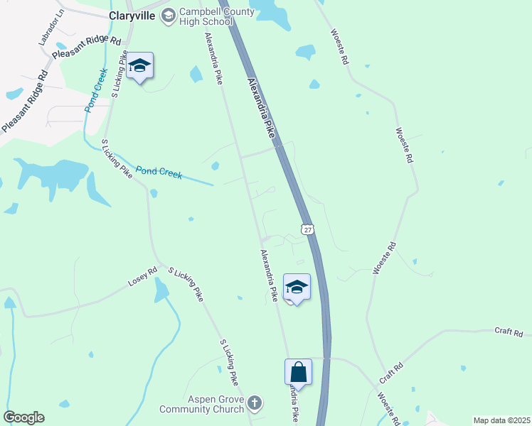 map of restaurants, bars, coffee shops, grocery stores, and more near 10509 Michael Drive in Alexandria