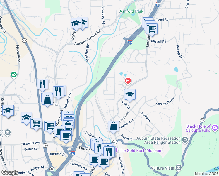 map of restaurants, bars, coffee shops, grocery stores, and more near 144 Stephen Avenue in Auburn