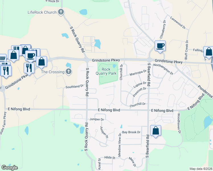 map of restaurants, bars, coffee shops, grocery stores, and more near 1921-23 Mirtle Grove Court in Columbia