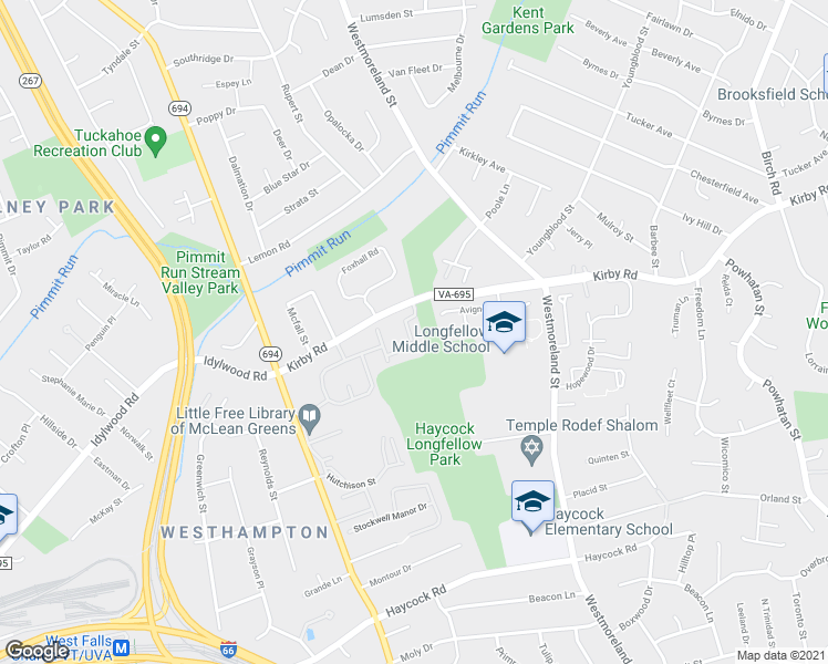 map of restaurants, bars, coffee shops, grocery stores, and more near 2029 Brooks Square Place in Falls Church