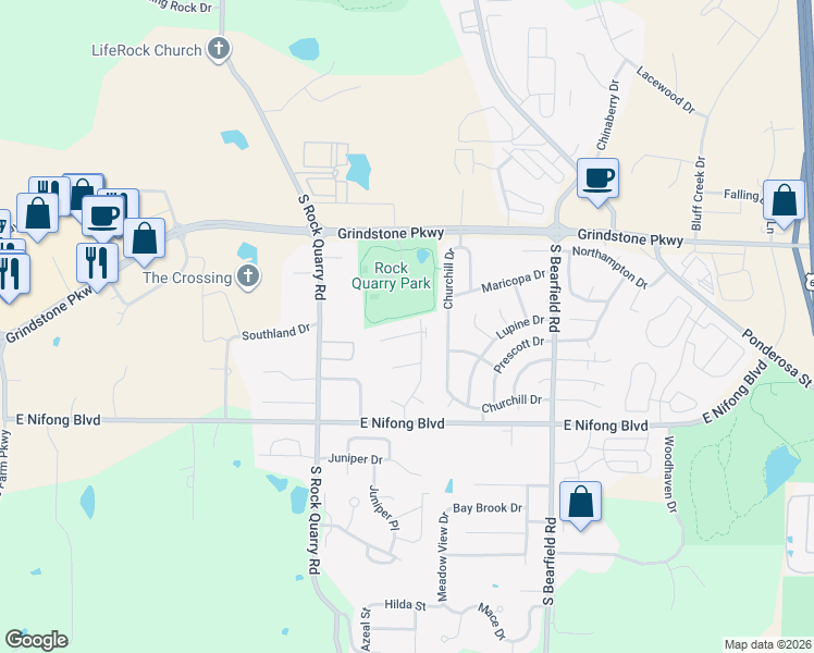 map of restaurants, bars, coffee shops, grocery stores, and more near 1921-23 Mirtle Grove Court in Columbia