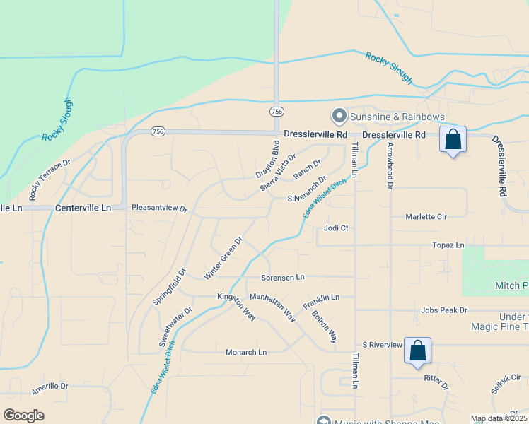 map of restaurants, bars, coffee shops, grocery stores, and more near 993 Winter Green Drive in Gardnerville