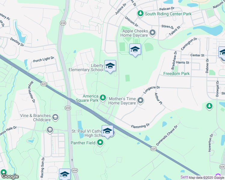 map of restaurants, bars, coffee shops, grocery stores, and more near 42341 Magistrate Court in Chantilly