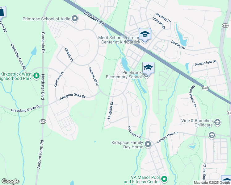map of restaurants, bars, coffee shops, grocery stores, and more near 41721 Cynthia Terrace in Aldie