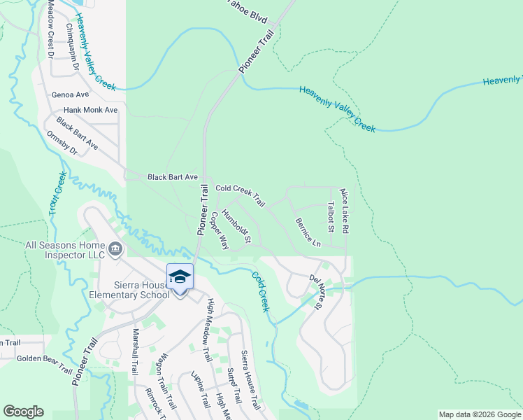 map of restaurants, bars, coffee shops, grocery stores, and more near 2545 Alice Lake Road in South Lake Tahoe