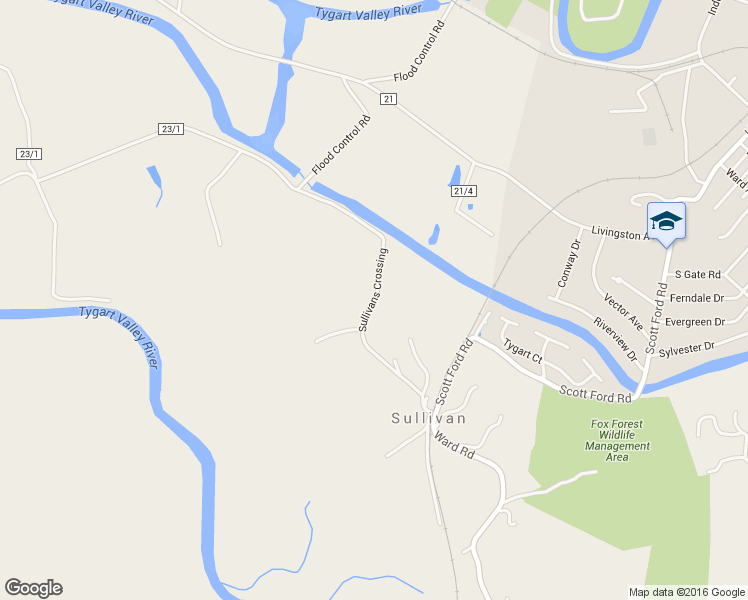 map of restaurants, bars, coffee shops, grocery stores, and more near Sullivans Crossing in Elkins