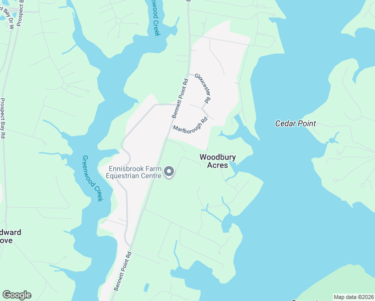 map of restaurants, bars, coffee shops, grocery stores, and more near 2107 Bennett Point Road in Queenstown