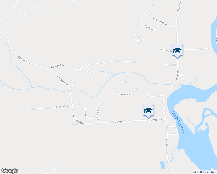 map of restaurants, bars, coffee shops, grocery stores, and more near 24662 Tribbett Circle in Ridgely