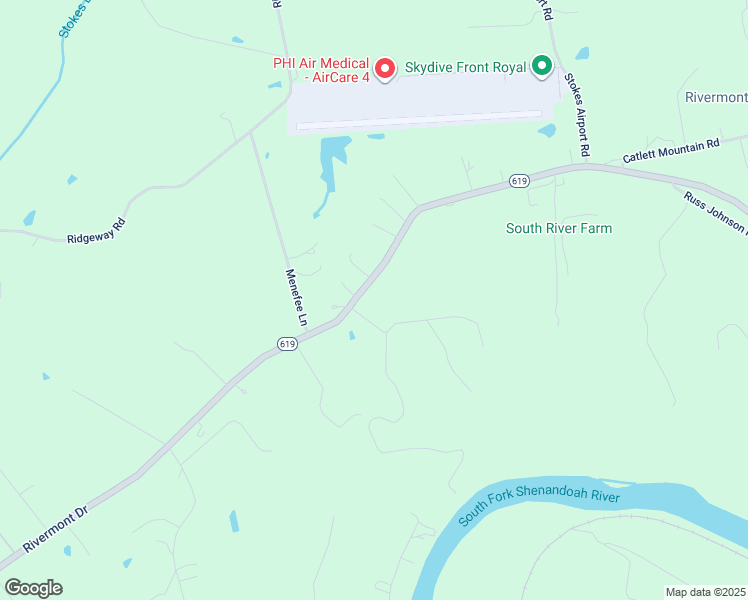 map of restaurants, bars, coffee shops, grocery stores, and more near 1588 Rivermont Drive in Front Royal