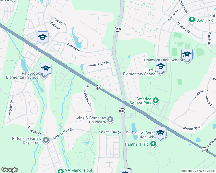 map of restaurants, bars, coffee shops, grocery stores, and more near 25525 Oak Medley Terrace in Aldie