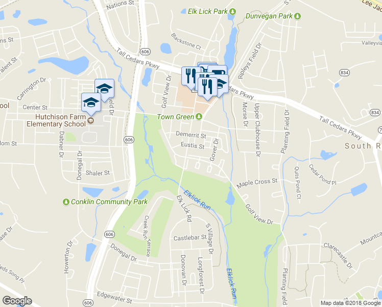 map of restaurants, bars, coffee shops, grocery stores, and more near 43044 Francis Square in Chantilly