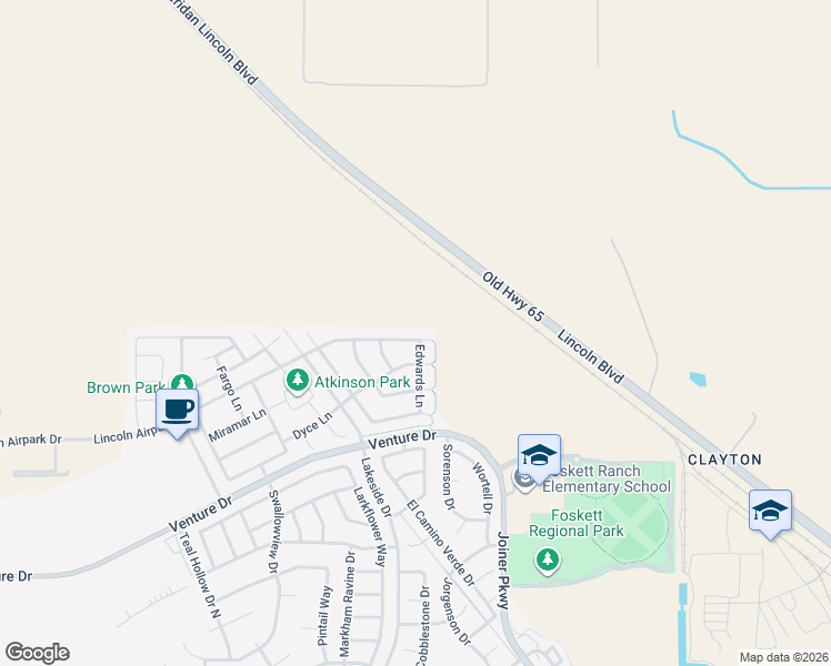 map of restaurants, bars, coffee shops, grocery stores, and more near 2420 Lincoln Airpark Drive in Lincoln