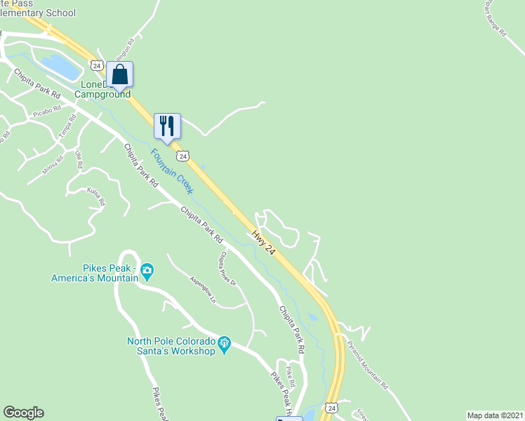 map of restaurants, bars, coffee shops, grocery stores, and more near 8370 U.S. 24 in El Paso