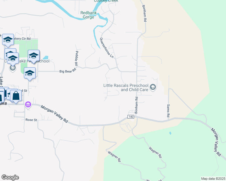 map of restaurants, bars, coffee shops, grocery stores, and more near 17150 Deer Park Drive in Lower Lake