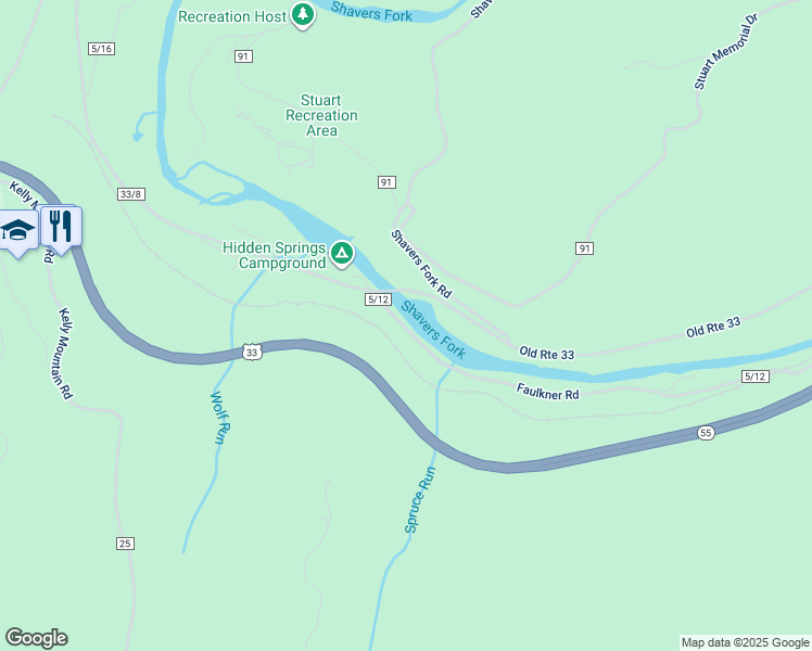map of restaurants, bars, coffee shops, grocery stores, and more near 90 Faulkner Road in Elkins
