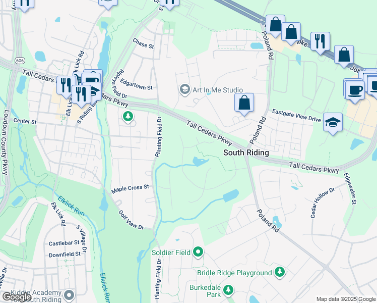 map of restaurants, bars, coffee shops, grocery stores, and more near 43347 Juniper Glen Drive in Chantilly