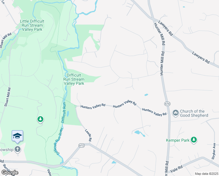 map of restaurants, bars, coffee shops, grocery stores, and more near 10607 Vickers Drive in Vienna