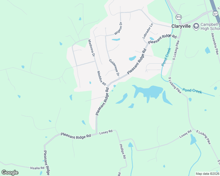 map of restaurants, bars, coffee shops, grocery stores, and more near 10520 Pleasant Ridge Road in Alexandria