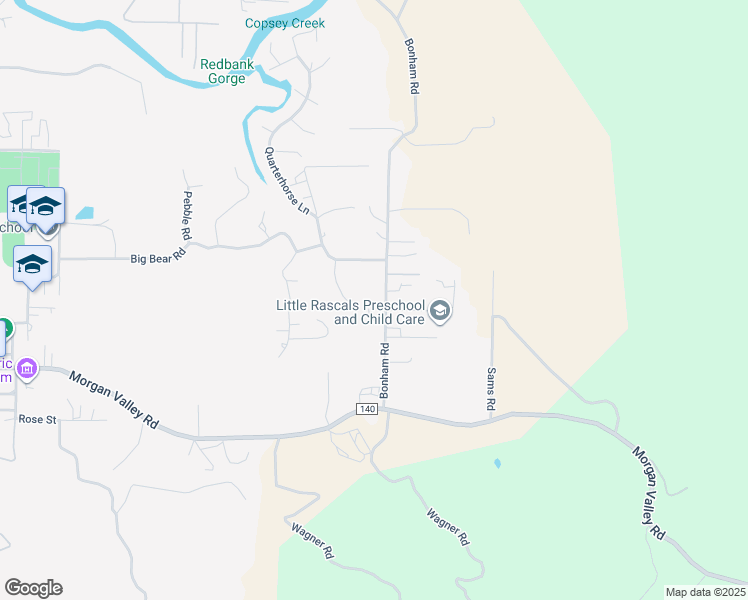 map of restaurants, bars, coffee shops, grocery stores, and more near 9661 Bonham Road in Lower Lake