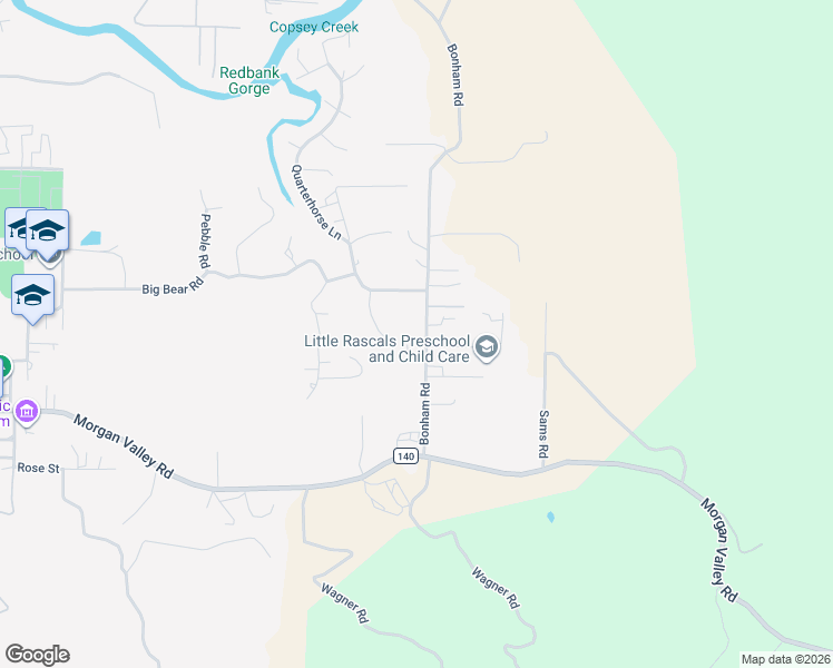 map of restaurants, bars, coffee shops, grocery stores, and more near 9661 Bonham Road in Lower Lake