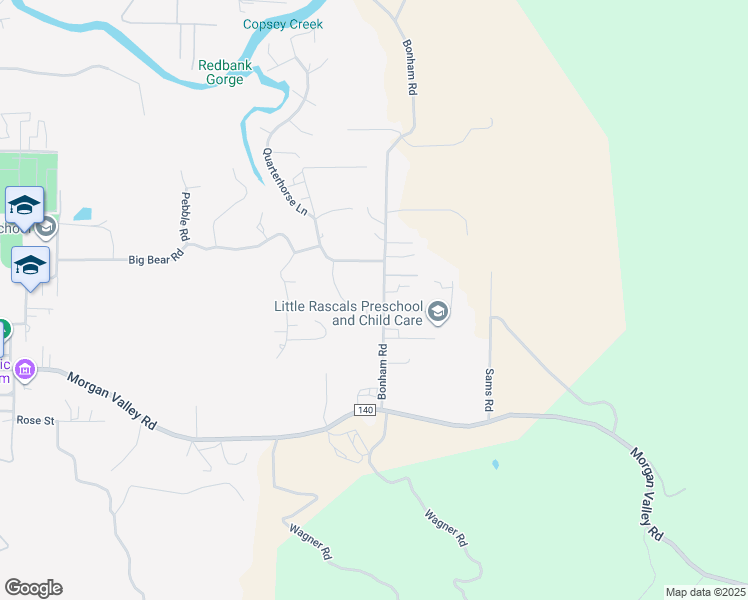 map of restaurants, bars, coffee shops, grocery stores, and more near 9661 Bonham Road in Lower Lake